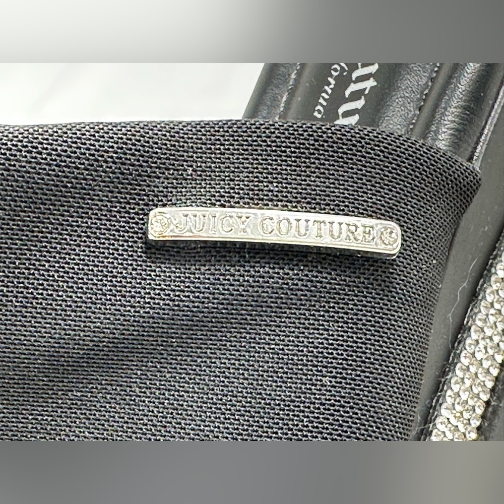 Juicy Couture Black Sandals with Metallic Accents Size-6 - Picture 3 of 12